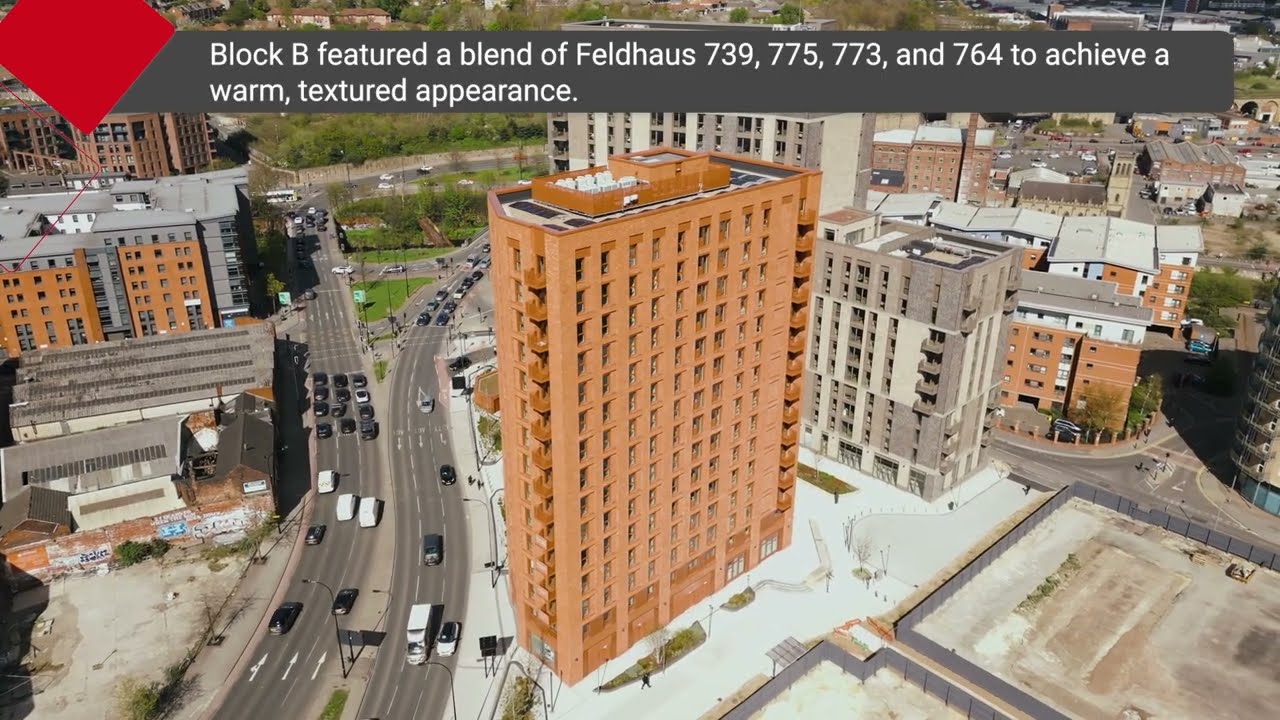 Soho Yard (West Bar) is a residential development in Sheffield, featuring Stofix brick slip façade.