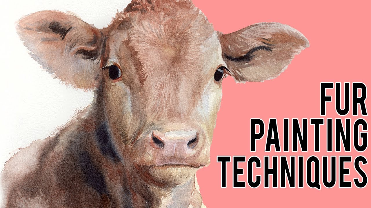 Watercolor Calf Tutorial - Fur Painting Techniques