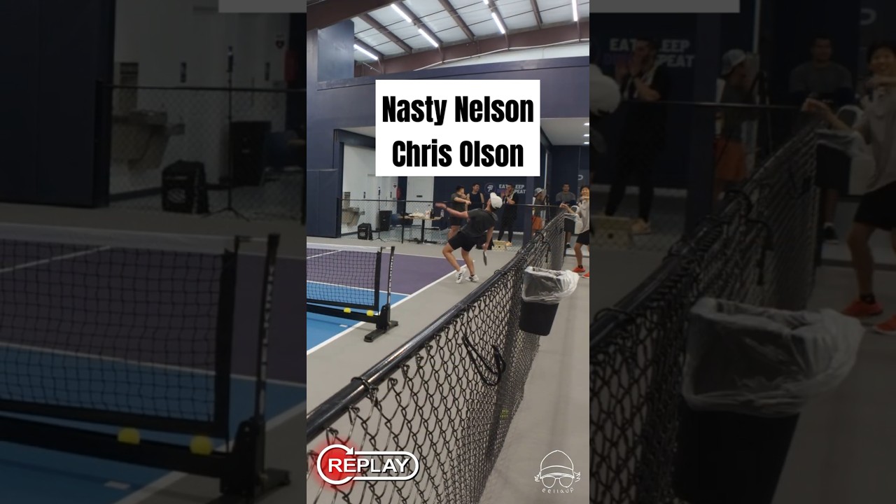 Can't let Chris Olson leave Austin without getting nelson'd #eellaup #pickleballstudio #pickleball