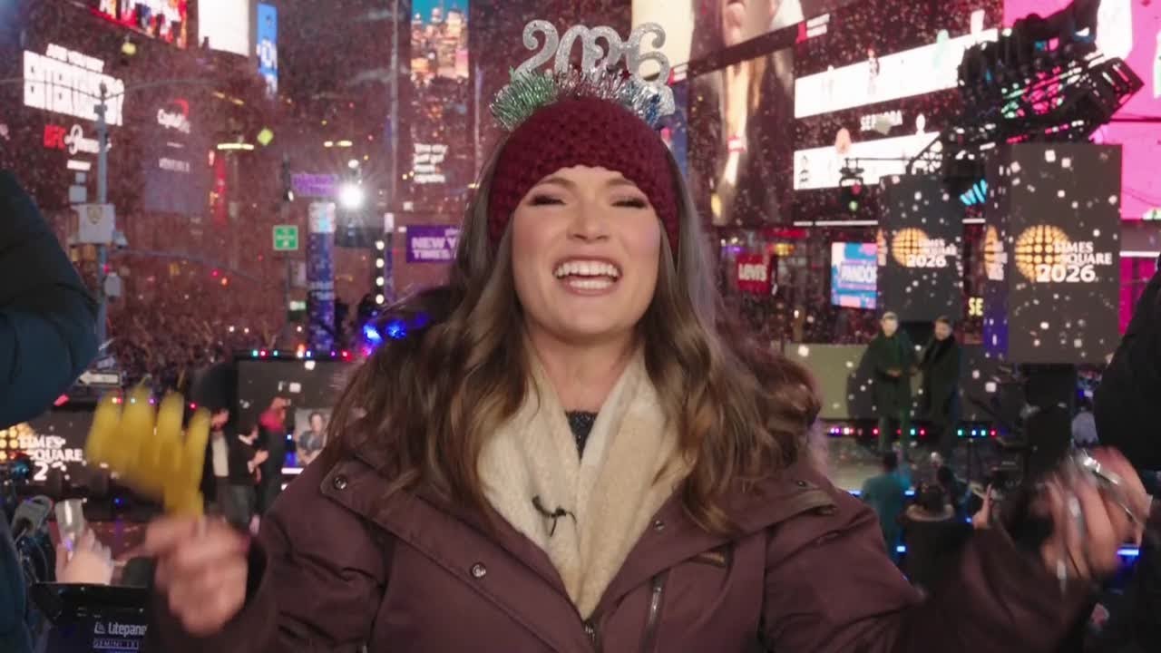 'It is officially 2026': Revelers in New York's Times Square ring in New Year