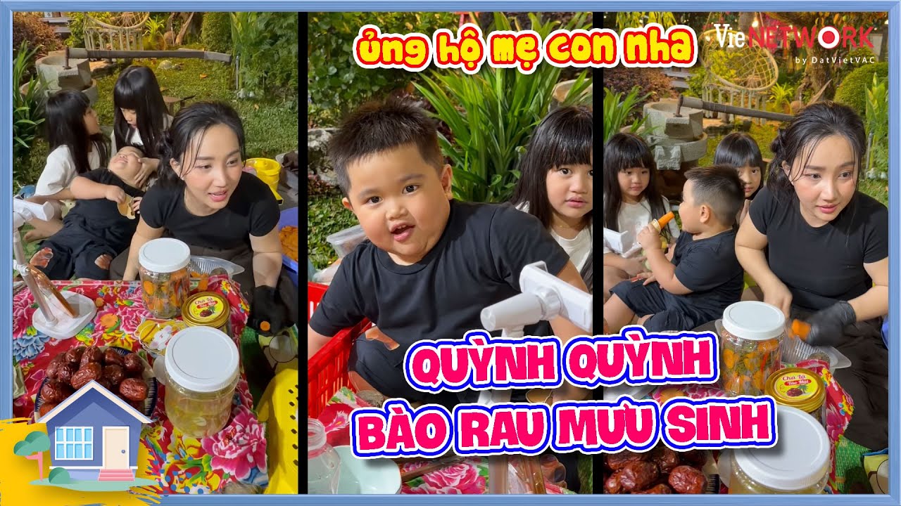 Quỳnh Quỳnh livestream bào rau muống ngâm chua bán mưu sinh, kiếm thêm thu nhập