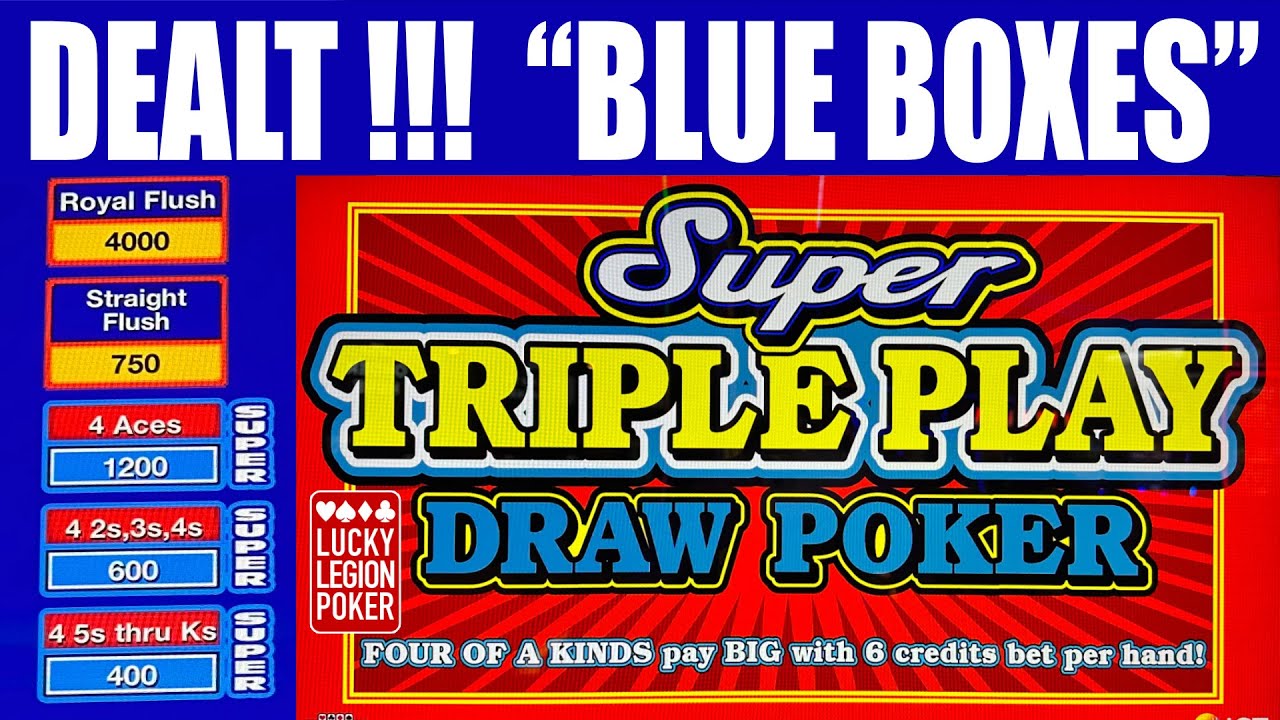 Calling Out DEALT QUADS on “BLUE BOXES” SUPER TRIPLE PLAY Video Poker - Bonus Poker