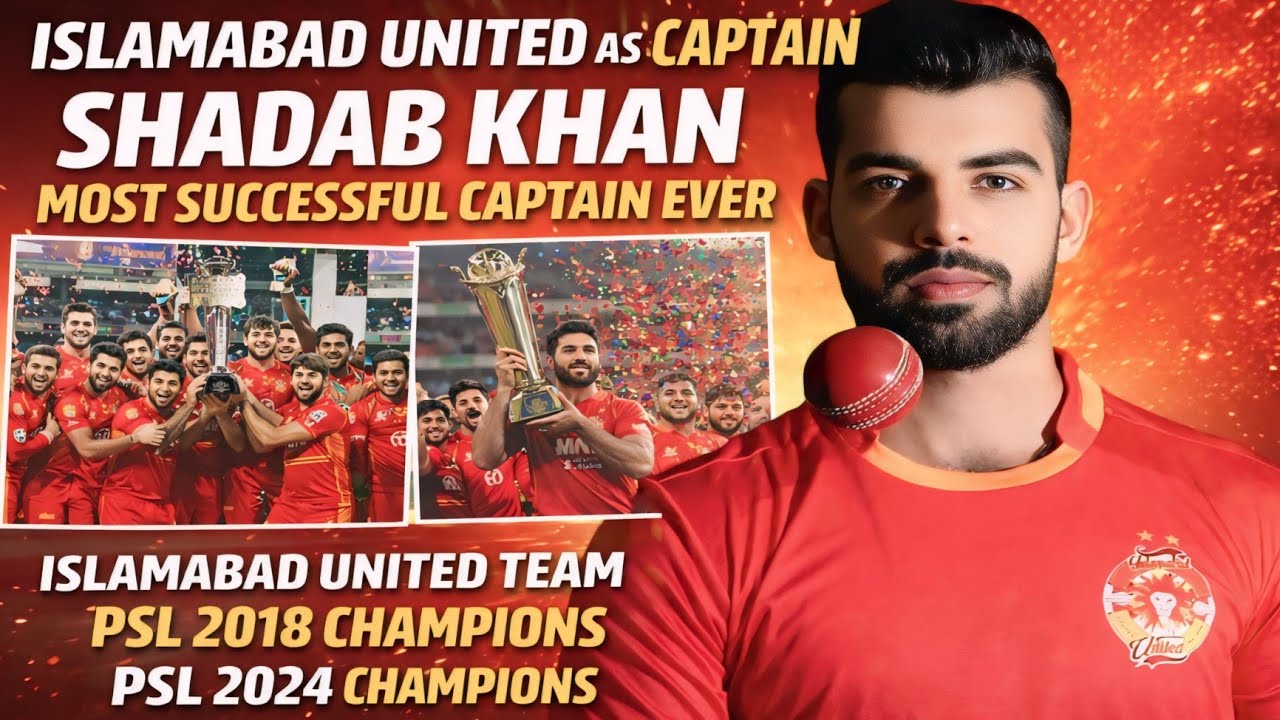 SHADAB KHAN – PSL HISTORY’S SECOND MOST SUCCESSFUL CAPTAIN | ISLAMABAD UNITED LEGEND TAYYAB SOPRTZ 