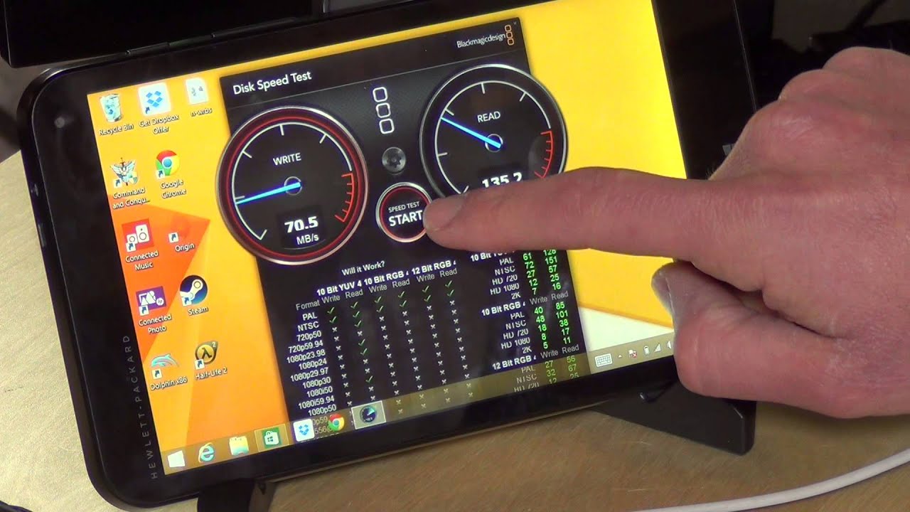HP Stream 7 $99 Full Windows Tablet PC - SSD Disk Speed and Benchmark