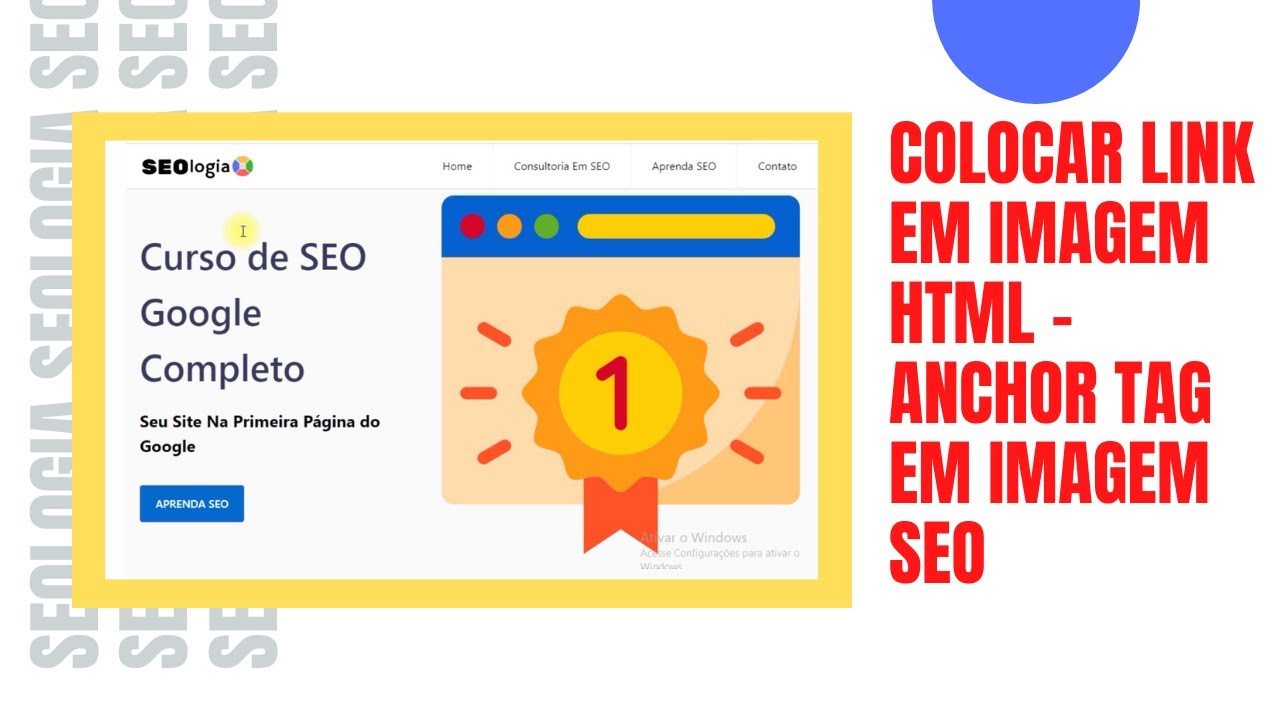 Colocar Link Em Imagem HTML - Anchor Tag Em Imagem SEO