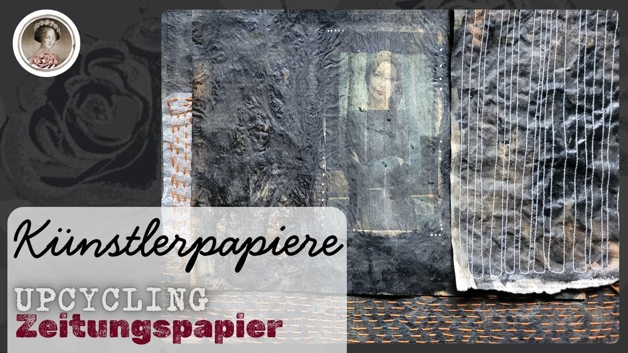 UPCYCLING Zeitungspapier ✤ ästhetische grungy Künstlerpapiere XL ✤ Junk Journal ✤ Teil 3