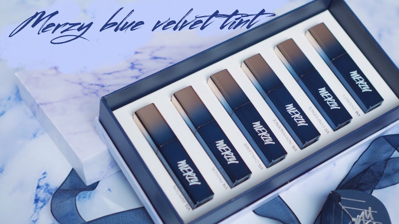 [SWATCH + REVIEW] MERZY BLUE VELVET TINT SEASON 3 | C&Acirc;Y SON ĐẶC BIỆT CHO M&Ugrave;A LỄ HỘI | LiBee