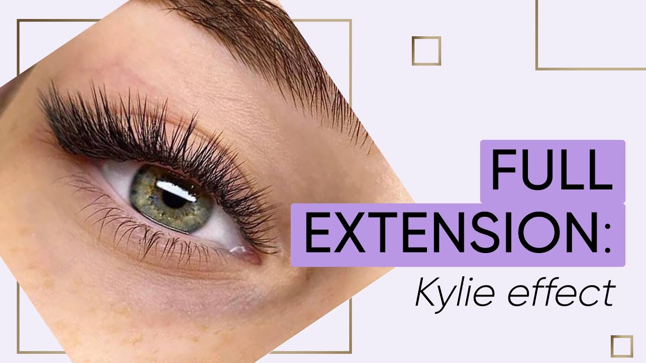 FULL LASH EXTENSION | Kylie effect in brown lashes 😍