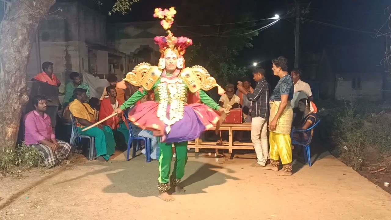காத்தவராயன் கழுமரம் நாடகம் காத்தவராயன் வேடம் சீராங்குப்பம் பழனிவேல் நாடக ஆசிரியர் அவர்கள்