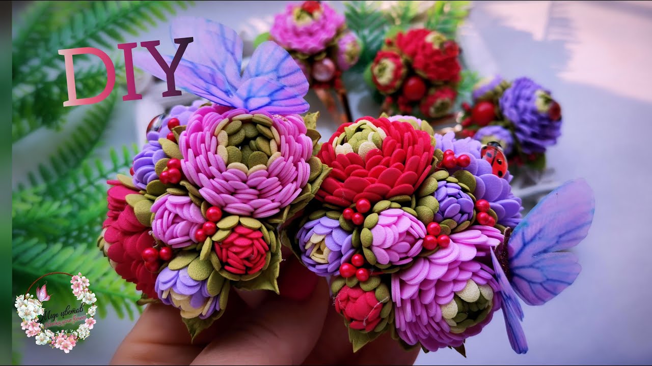 Я в ВОСТОРГЕ... МК 🏵️Интересные и Красивые цветы из фоамиранаМини /астры из фоамирана.