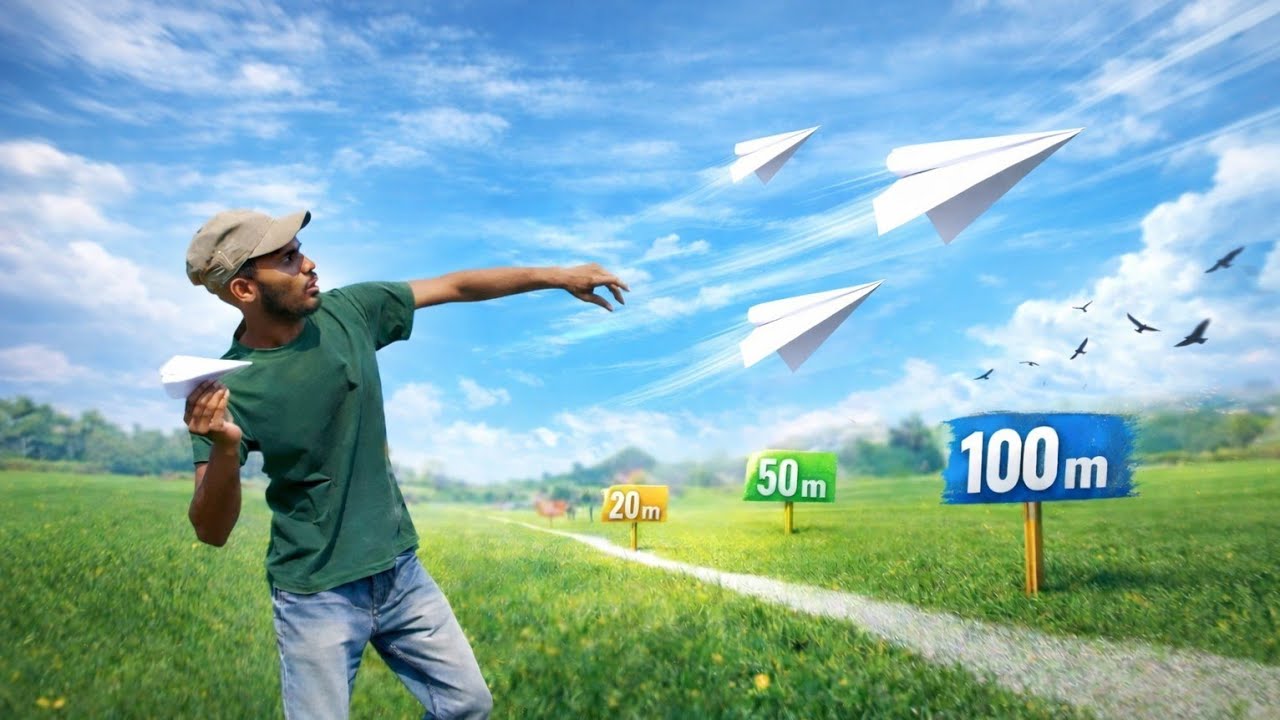 Paper Plane 100m Challenge 🚀 Sach Mein Uda Ya Nahi?