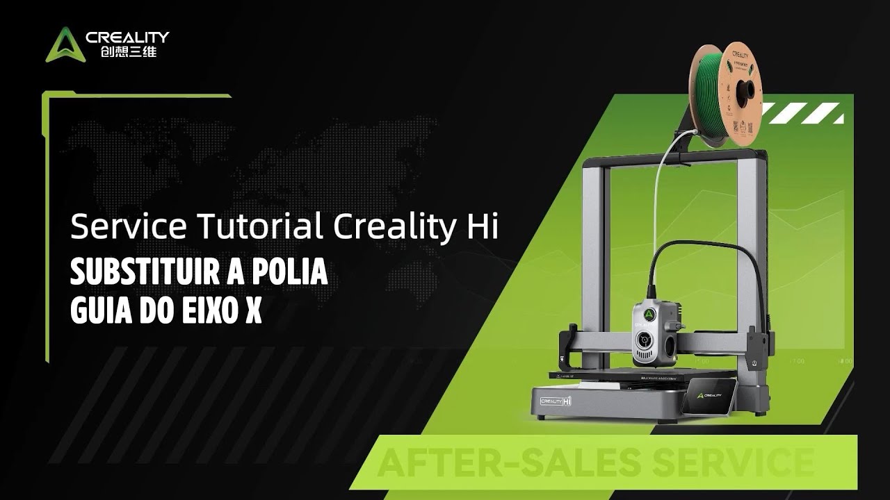 Substituir a polia guia do eixo X - Creality Hi Tutorial