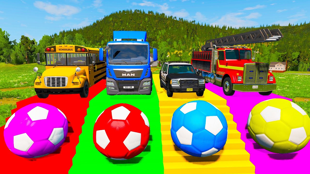 Cars Racing - Cars Train vs Deep Lava - BeamNG.Drive