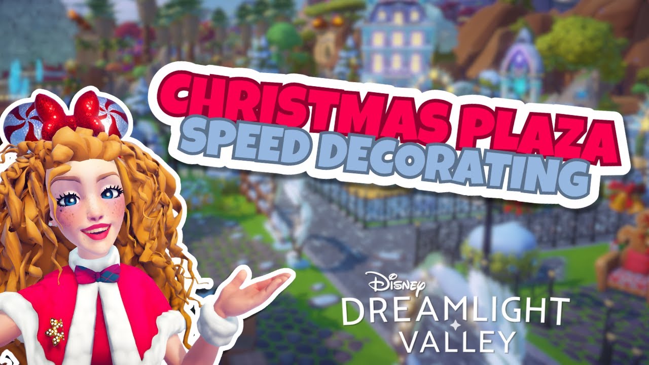 Christmas Plaza Transformation 🎅🎄 | Cozy Holiday Build + Winter Decor | Disney Dreamlight Valley