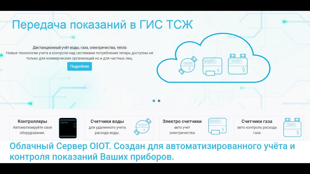 oiot.ru передачи показаний приборов учета в ГИС ТСЖ