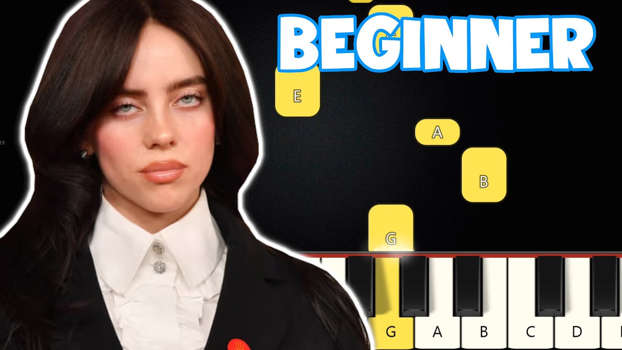 THE GREATEST - Billie Eilish | Beginner Piano Tutorial | Easy Piano