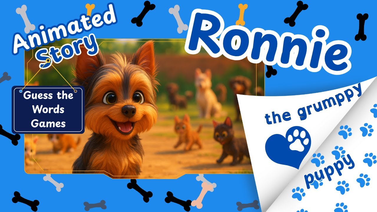Rony, the Grumpy Little Dog 🐶 Children’s Story with “Guess the Word” Game