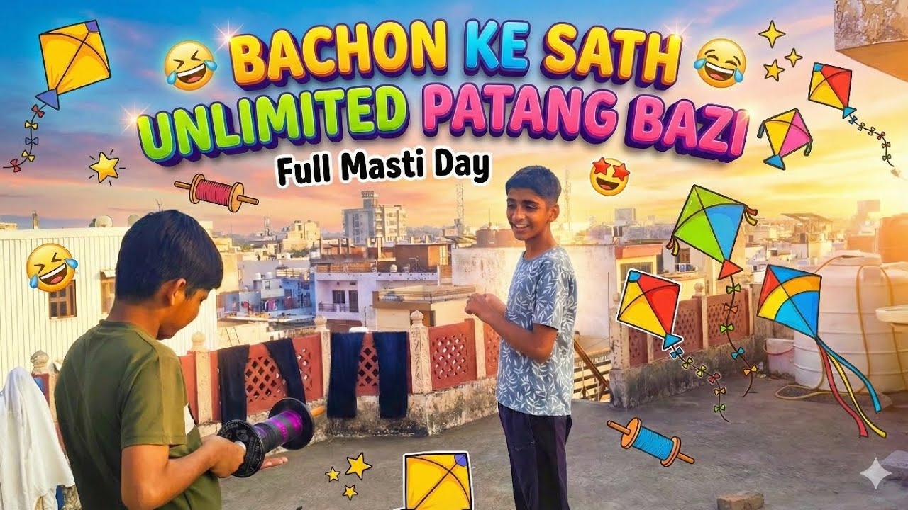 Aaj Huyi Chat Par Patang Bazi! 🏠🪁 Full Masti With Kids (Must Watch) 