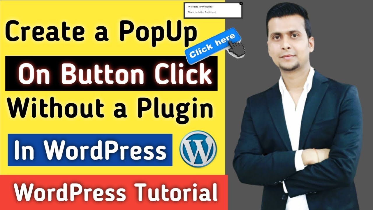How to Create Popup in Wordpress Without Plugin? | How to Add Popup on Button Click in WordPress