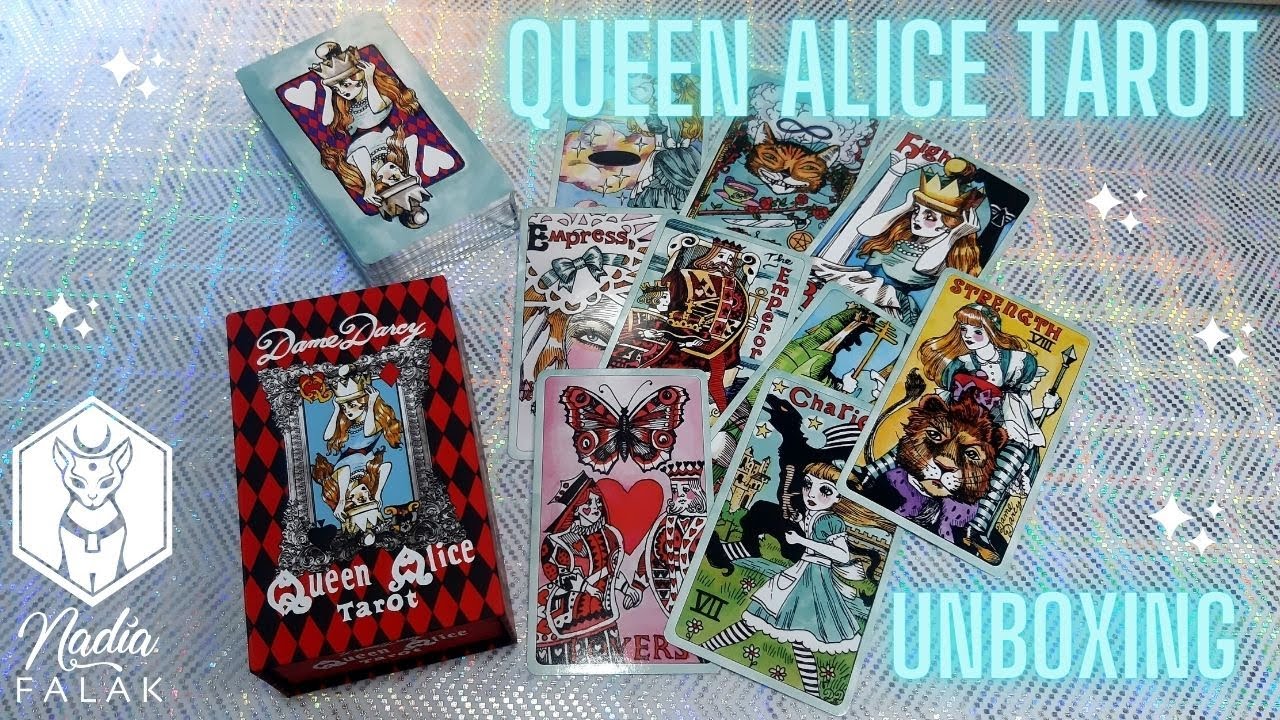 QUEEN ALICE TAROT 🌹 Mi Tarot de Alicia! 😍 Unboxing y Reseña en Español 💖 Nadia Falak