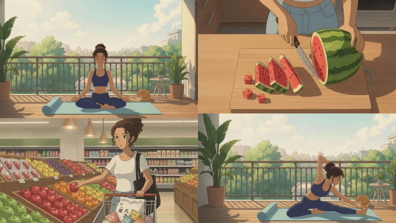 Animated Day In My Life | Cooking🍜 | Grocery Shopping 🛒 #viral #anime #cooking #animation #asmr 