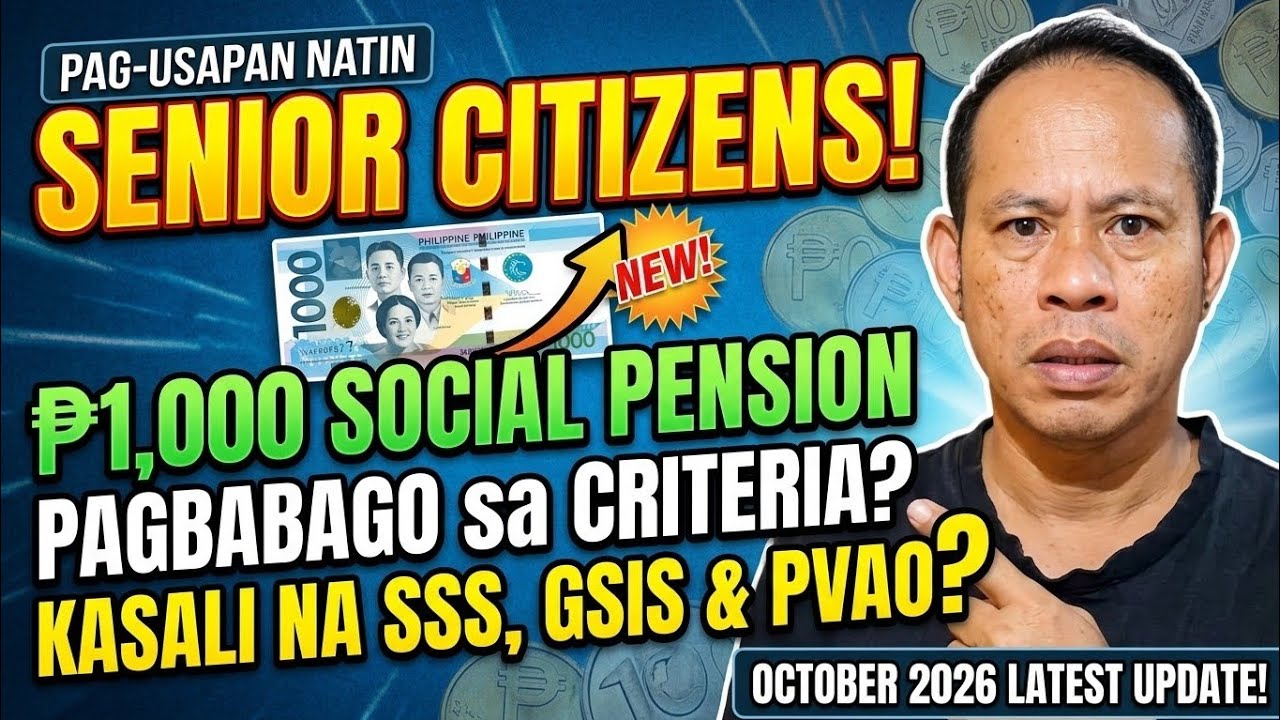 ✅️SENIOR CITIZENS! SOCIAL PENSION CRITERIA, MAY PAGBABAGO? KASALI NABA SSS, GSIS & PVAO PENSIONERS?