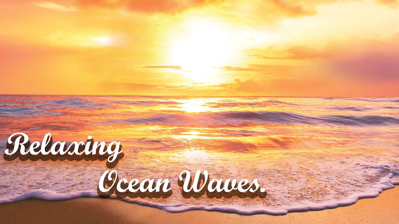 Serene Sunset Coastline | Relaxing Ocean Waves at Golden Hour