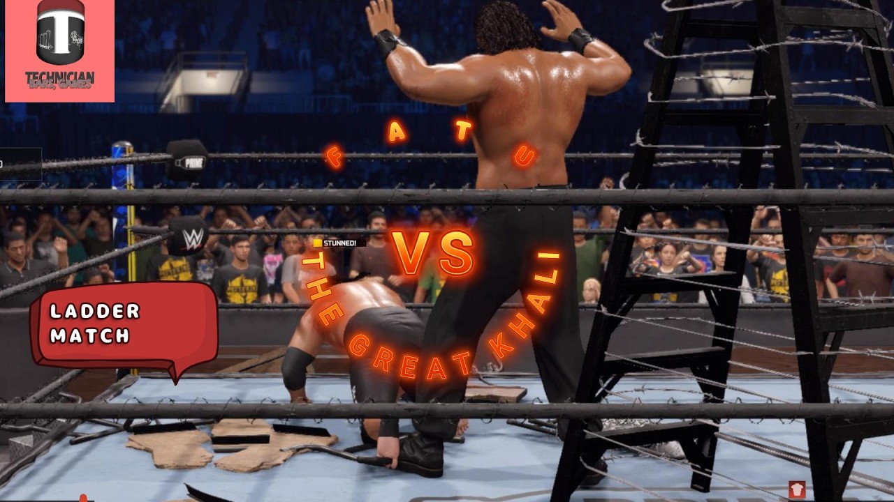 FATU VS THE GREAT KHALI : Ladder Match Mayhem #wwe2k25