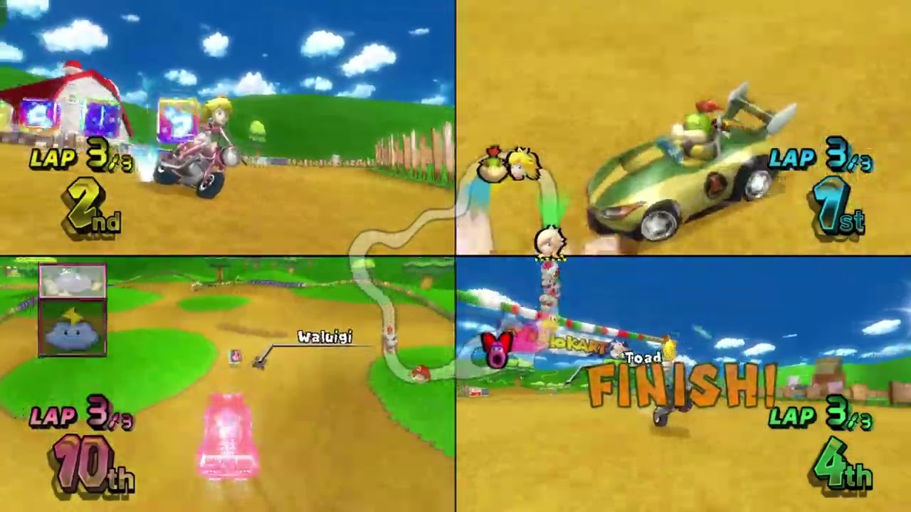 Mario Kart Wii ✦ 4 Players #344 Mushroom Cup 150cc