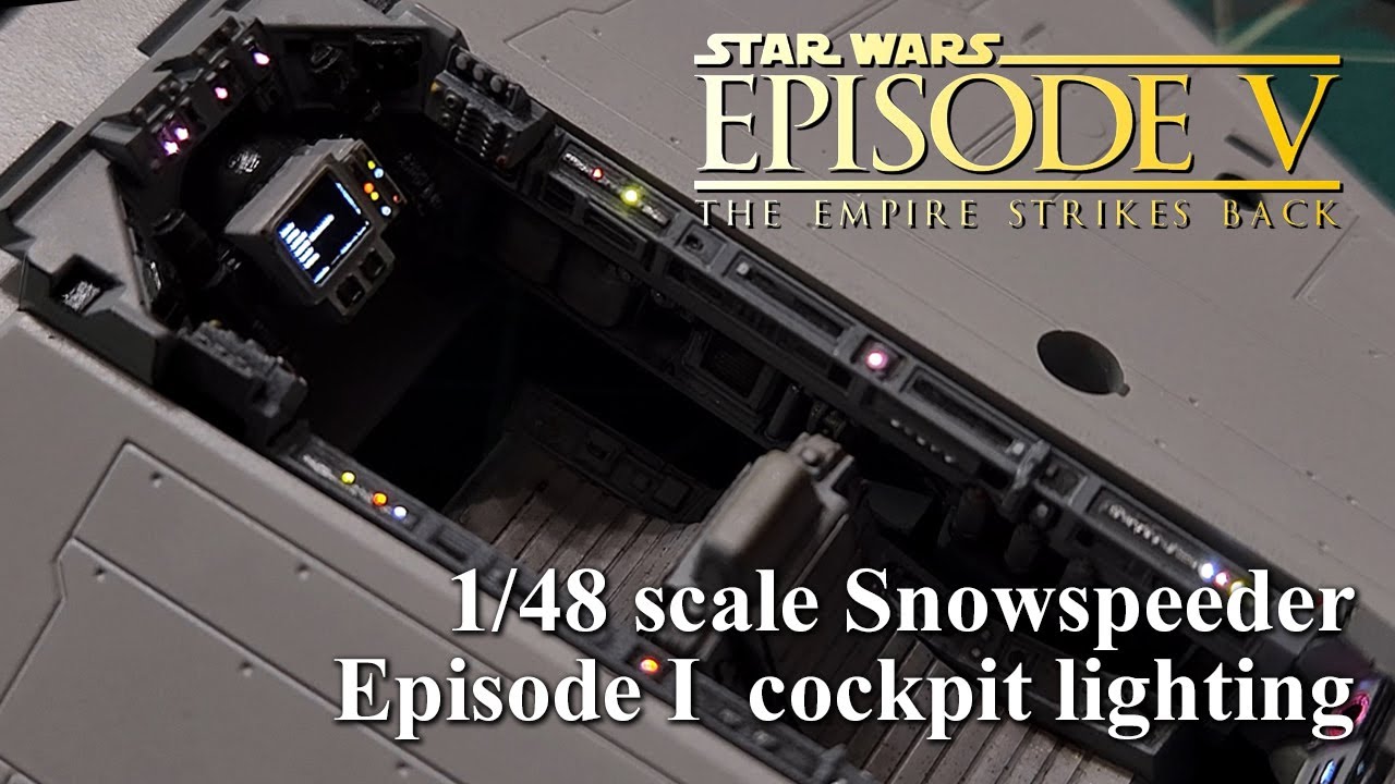 Bandai 1/48 scale Snowspeeder model build Pt I  Lighting cockpit