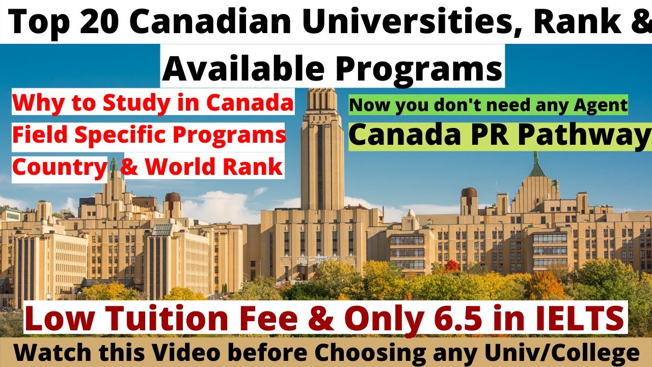 Top 20 Universities in Canada | Canadian University Programs | Canadian Universities Rankings