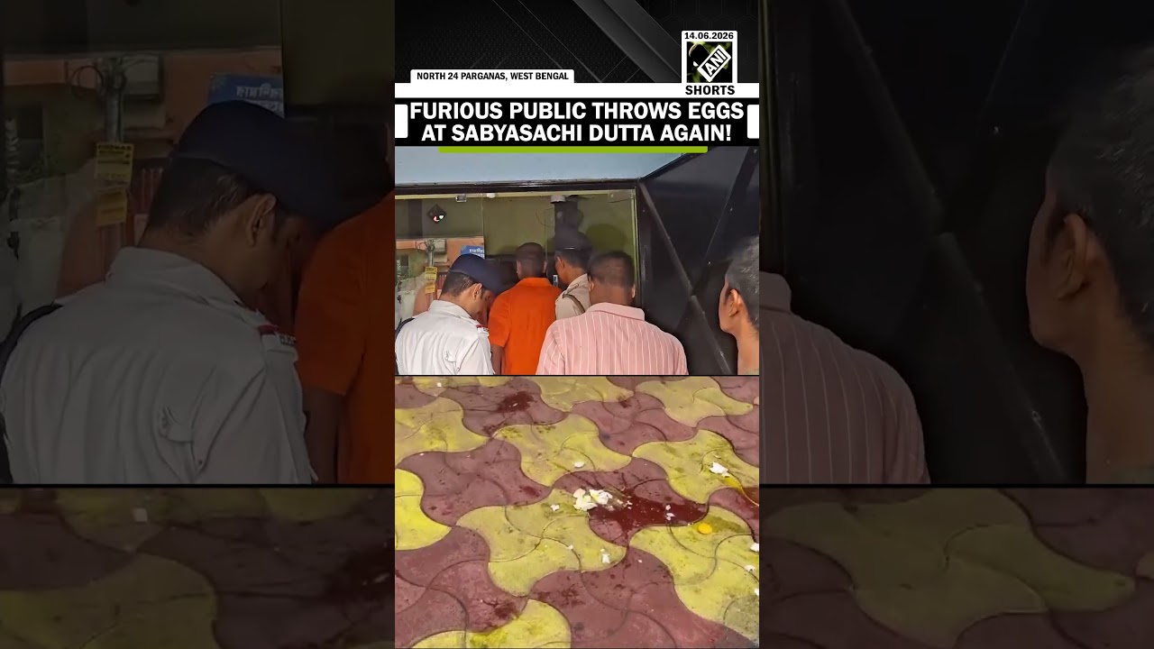 Public throws Eggs at Sabyasachi Dutta after police took him to ward office for search operation