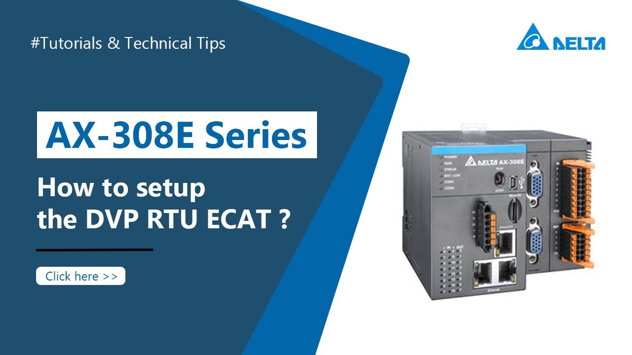 AX-308E Series -  How to Setup the DVP RTU ECAT