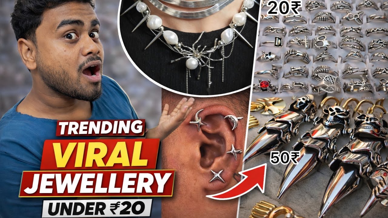 Sarojini nagar trending viral jewelry under 20 ₹ 😳😳