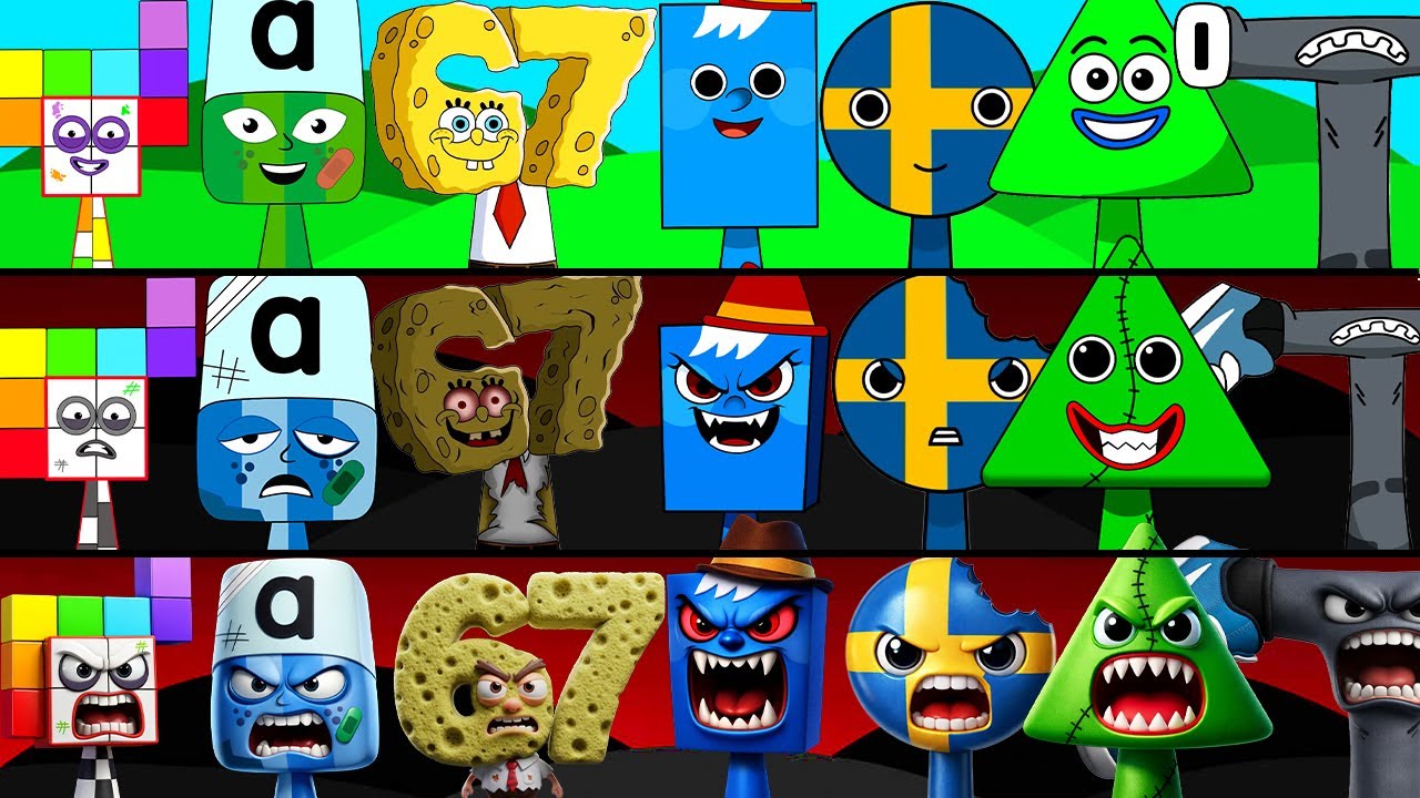 New Incredibox Sprunki OC Phase 1 to Phase 3 Triangle, 67 SpongeBob, A Alphabt, T, Circle, Fifteen