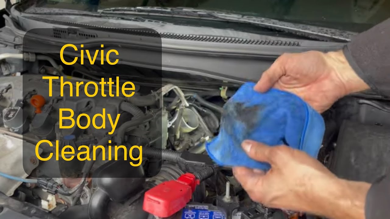 Clean Throttle Body on a 9th generation Honda Civic (2012 - 2015)