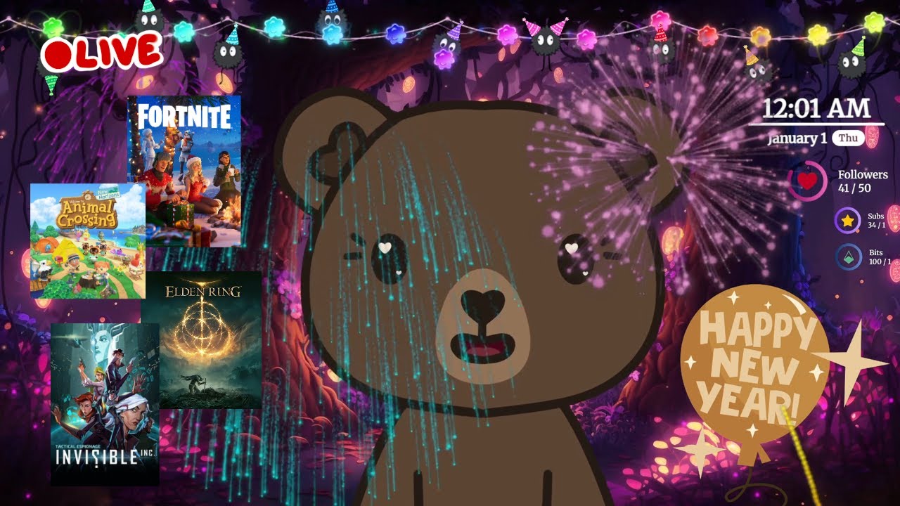 HAPPY NEW YEAR! 🥂 COUNTDOWN TO MIDNIGHT 🎉 12HR STREAM (ish)