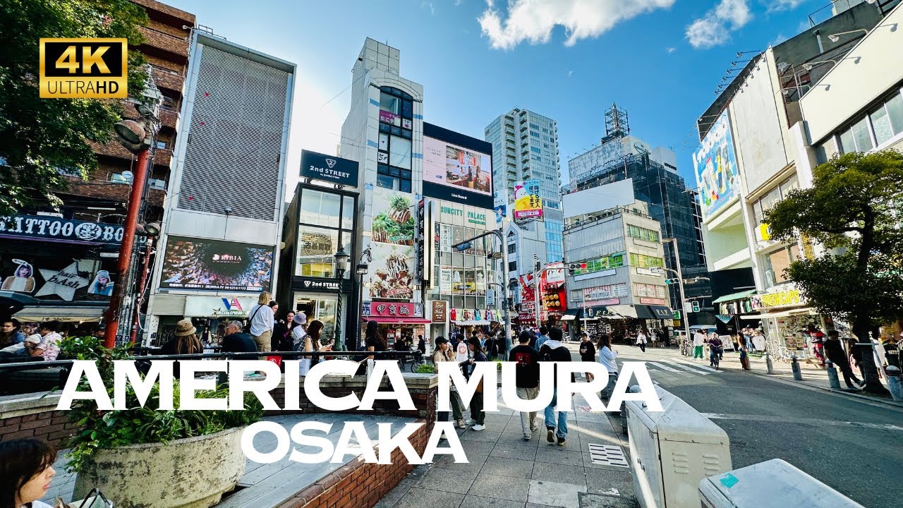 [4K] AMERICA-MURA OSAKA 🐧 Nonstop Walking Tour / アメリカ村 大阪 散歩