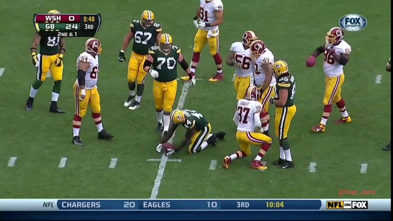 James Starks breaks the Packers 45 game streak of not having a 100+ yard rusher