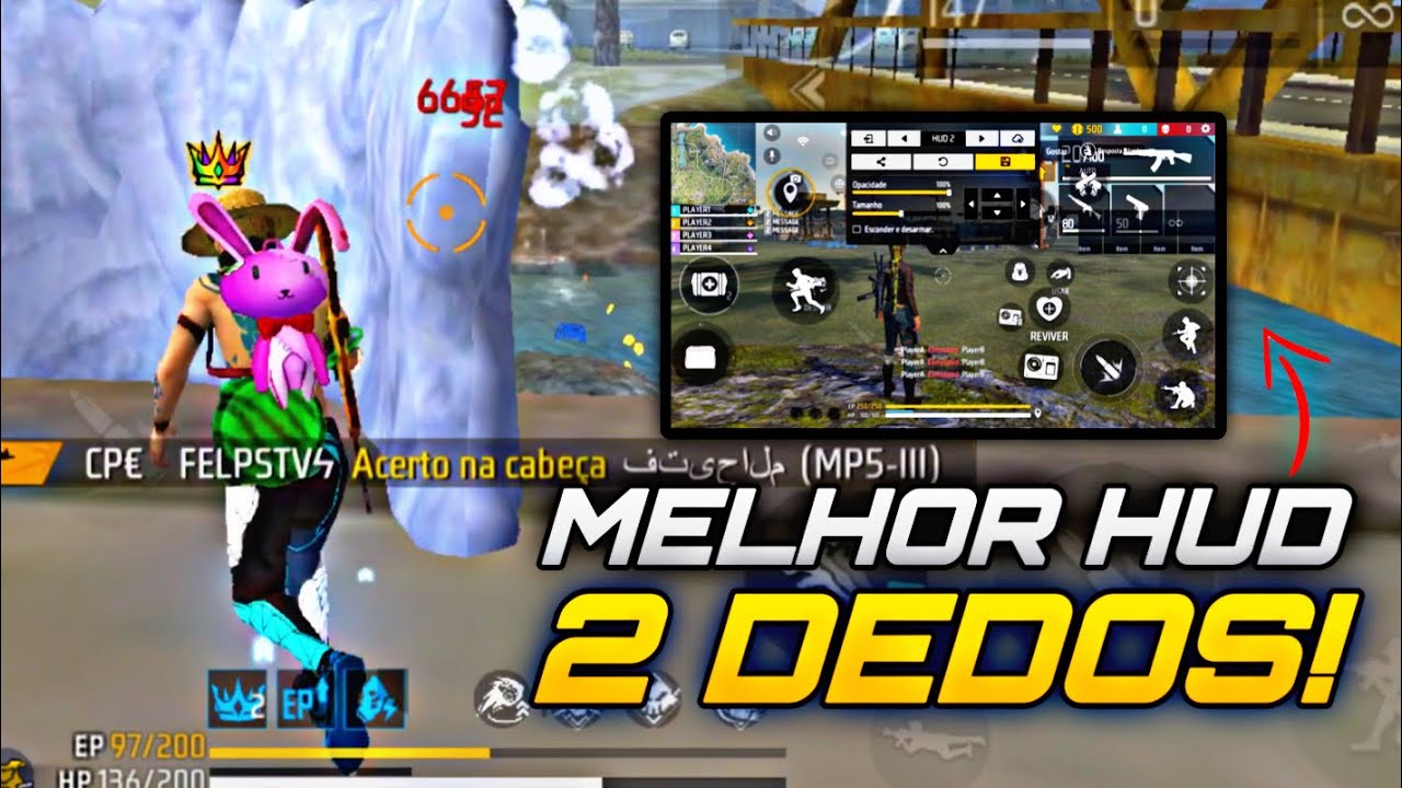 MELHOR HUD 2 DEDOS PARA JOGAR FREE FIRE!!