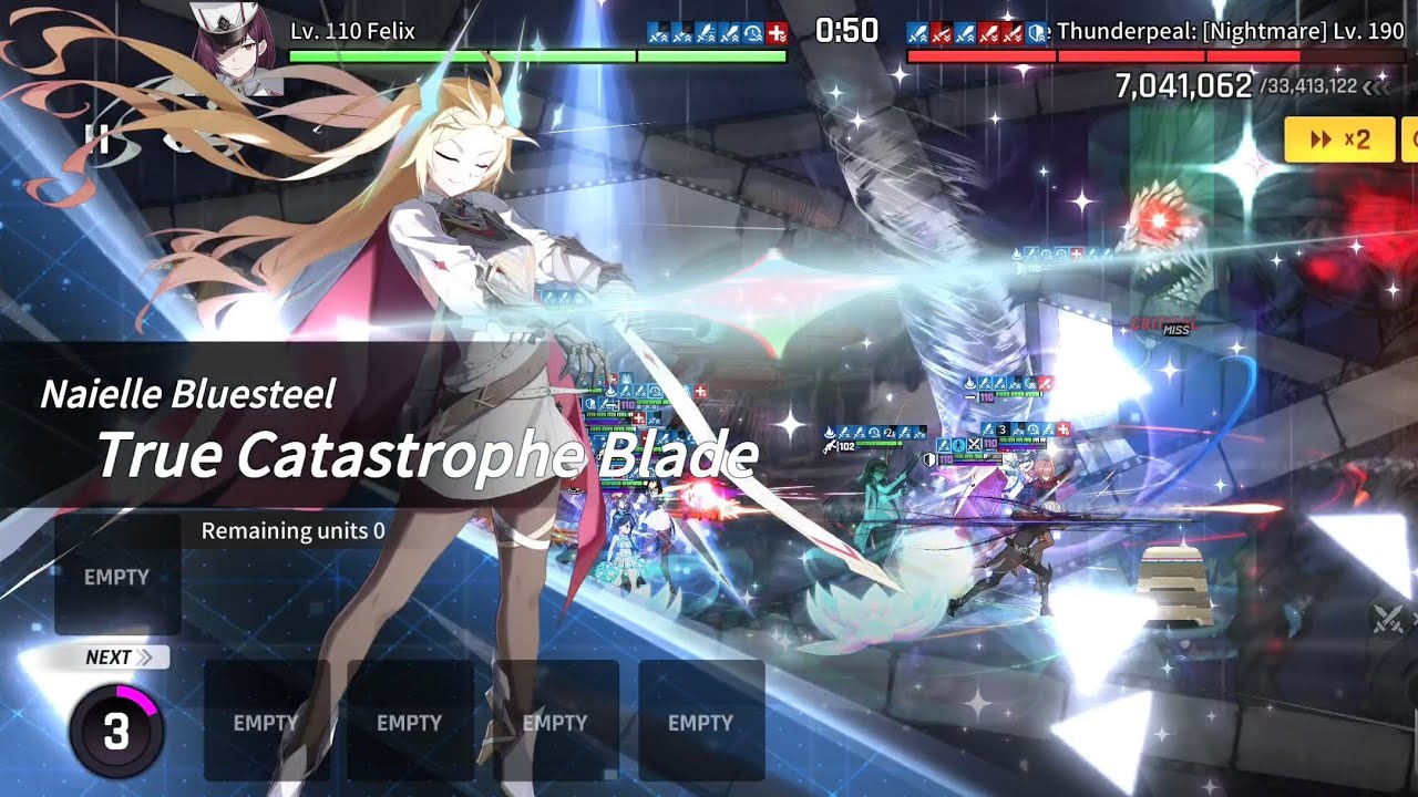 CounterSide Global Raid Bitra Lvl 190 With New Awekened New Age Naielle Bluestee .