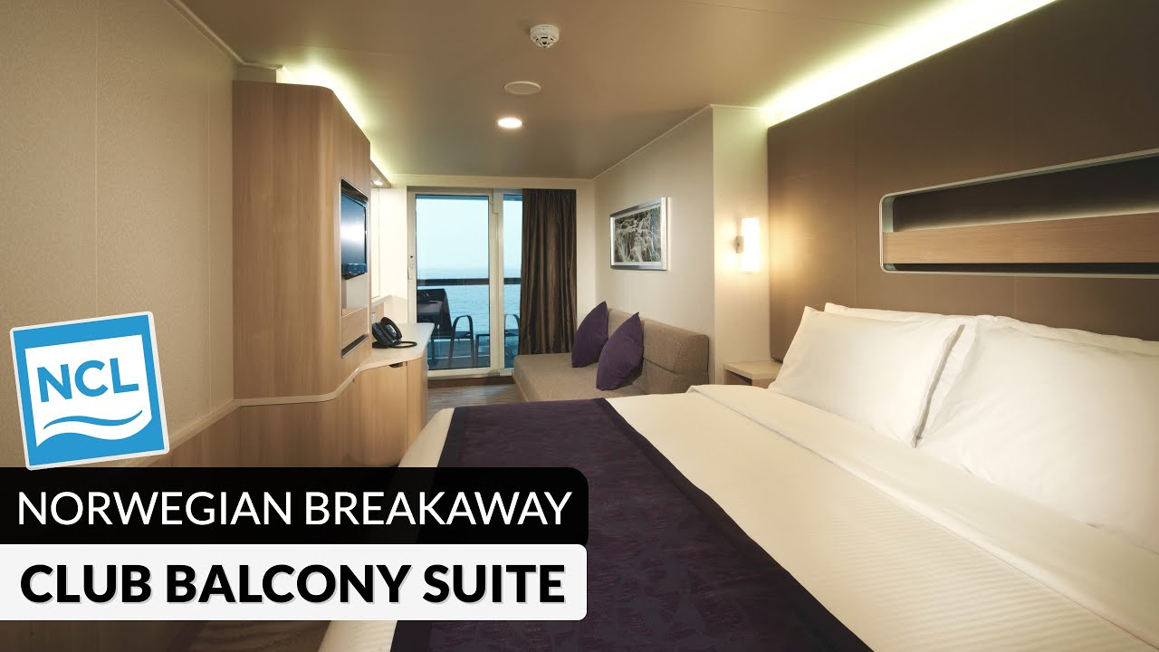 NCL Breakaway | Club Balcony Suite Walkthrough Tour & Review 4K | Norwegian Cruise Lines