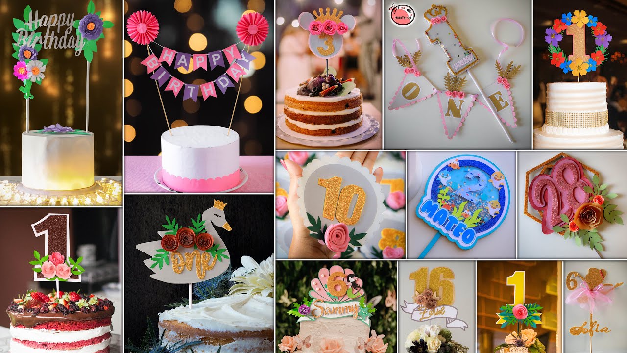 Quick Trends!!.. DIY Cake Topper | First Birthday Floral Topper | Cake Decoration Tutorial