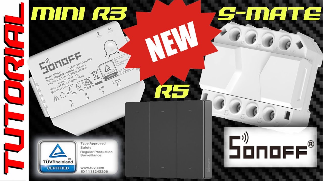 Tutti i comandi che vuoi senza fili !!! TUTORIAL Sonoff Mini R3 + S-Mate + SwitchMan R5