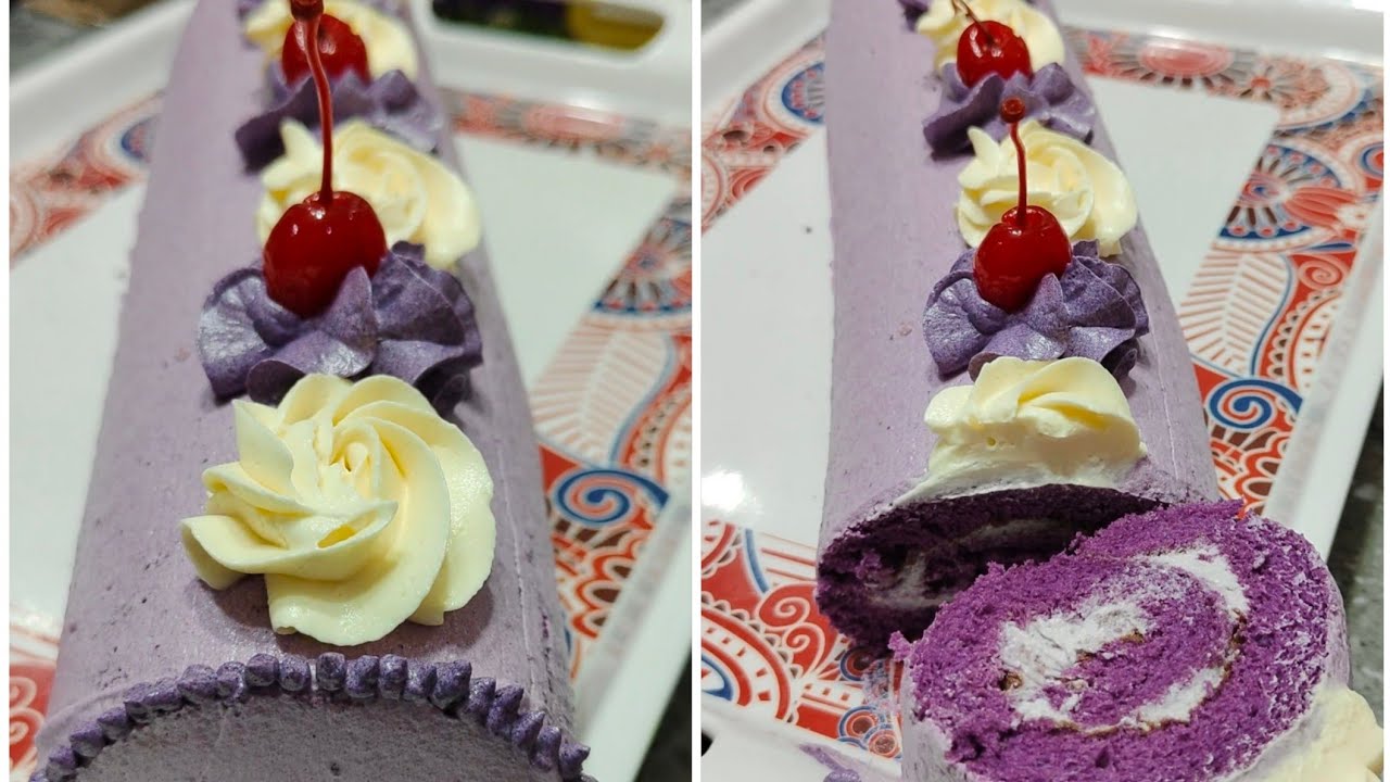 ube Swiss Cake Roll Recipe, napakadaling Gawin,step by step toturial , bakery recipe
