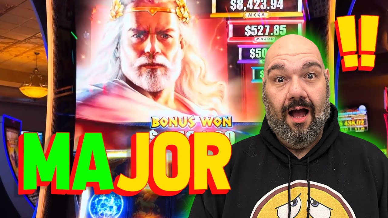 LIGHTNING BOLT TO JACKPOT HANDPAY!! with VegasLowRoller on Zeus Power Link Slot Machine