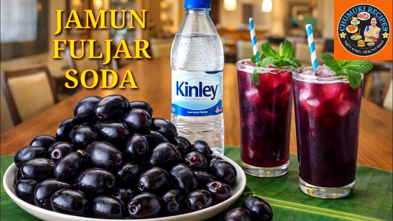 Jamun Fuljar Soda/Jamun Masala Soda Drink/Refreshing & Tangy Jamun Soda