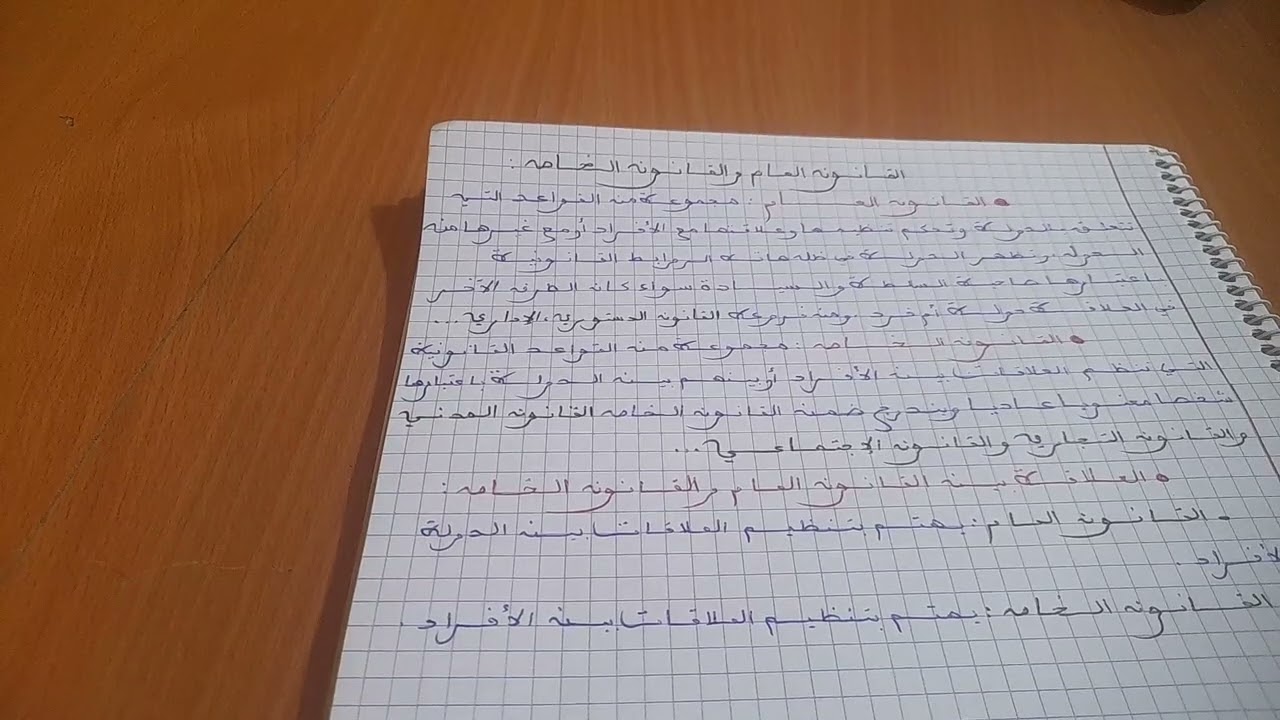 مفهوم القانون العام والقانون الخاص والعلاقة بينهما