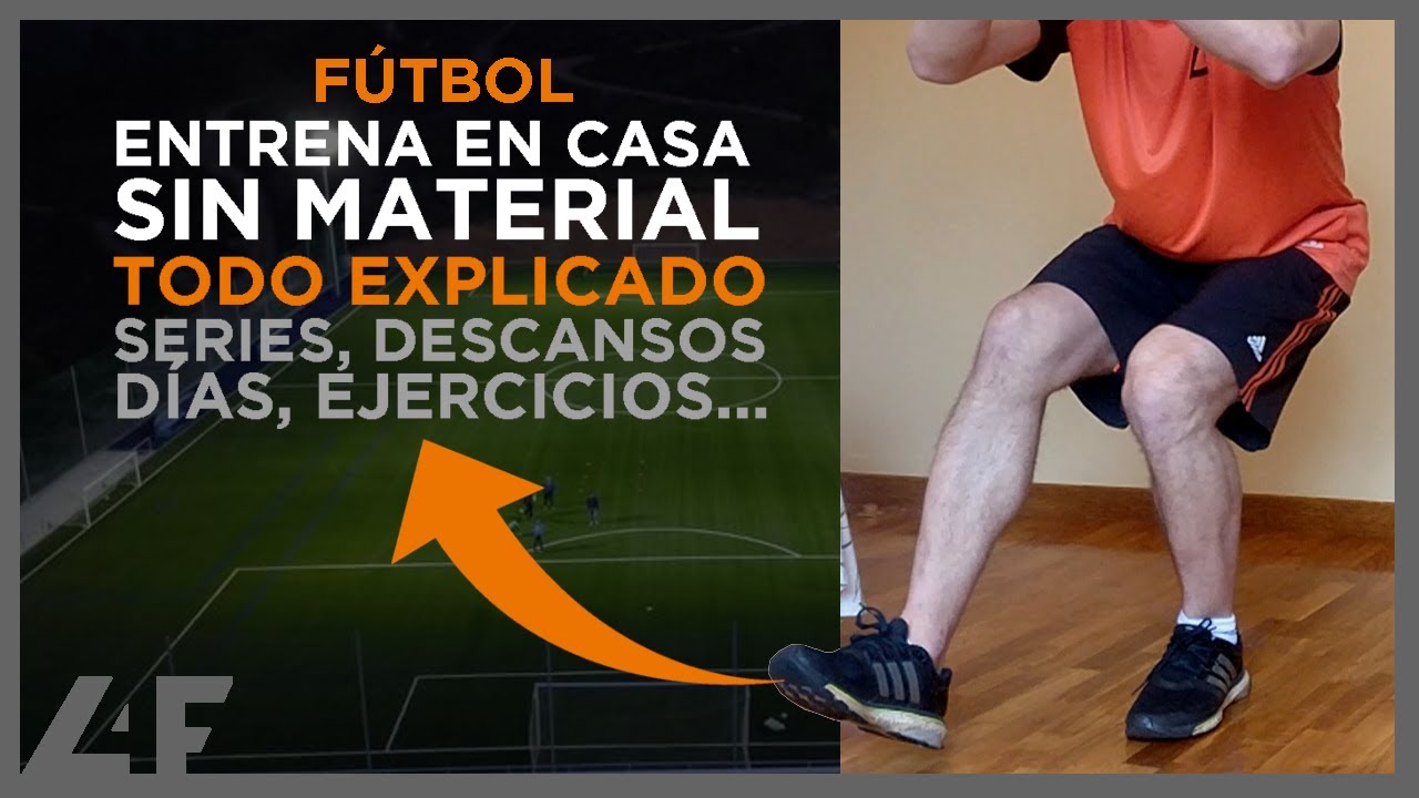 ⚽ RUTINA EJERCICIOS para FUTBOLISTAS en CASA SIN MATERIAL | ENTRENAMIENTO FÚTBOL CASA (SIN MATERIAL)