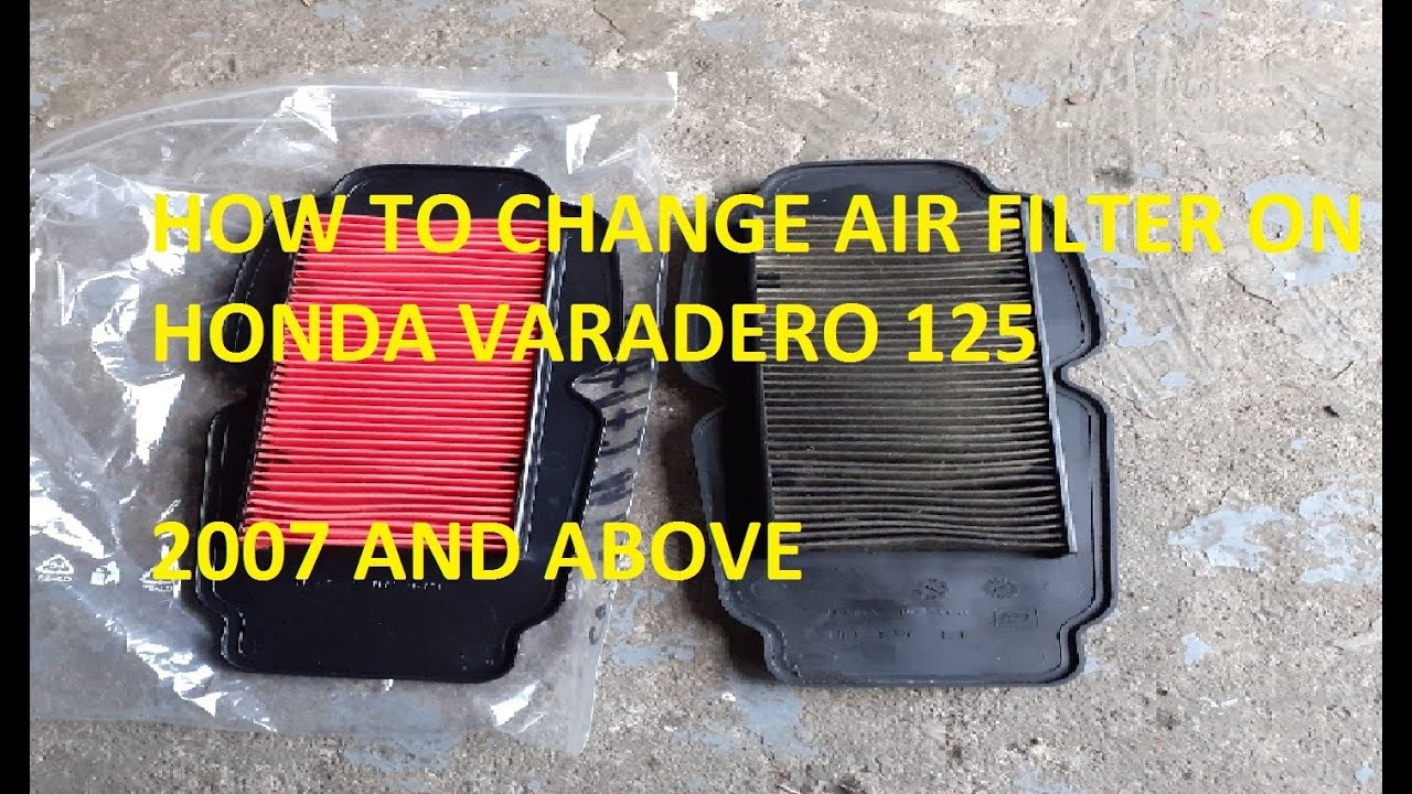 HOW TO CHANGE AIR FILTER on Honda Varadero 125, 2007 and above.